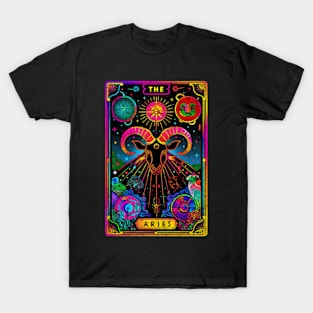 The Aries Tarot Card Ram Zodiac Sign Astrology Birthday T-Shirt